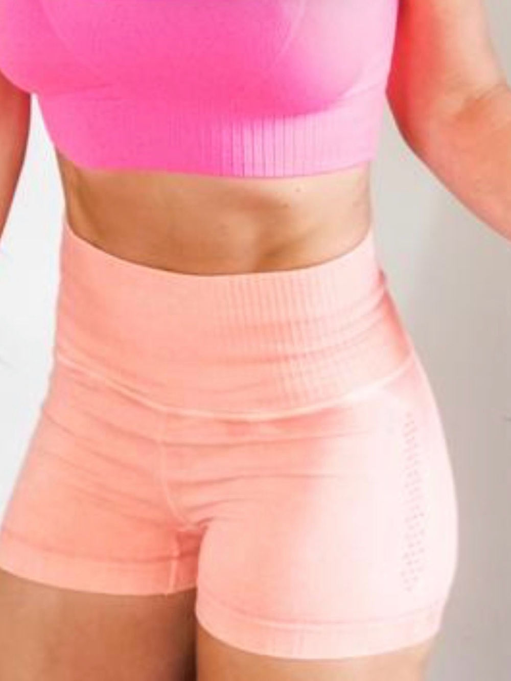 FP Movement by Free People Peach High-Waist Seamless Bike Shorts S/XS